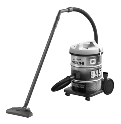 مكنسة هيتاشي برميل 2000 وات 18 لتر- فضي Cv-945fss220pg