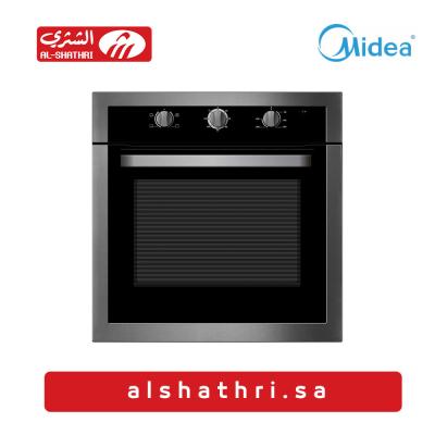 Midea Built-In Electric Oven 60 cm, Mechanical Timer, 4 Functions, Steel - 65CME10104