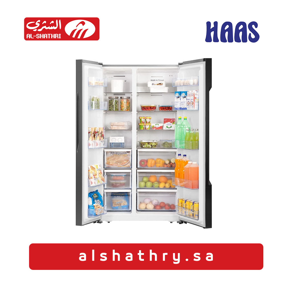 Haas 509 Liter Double Door SideBySide Refrigerator with Automatic