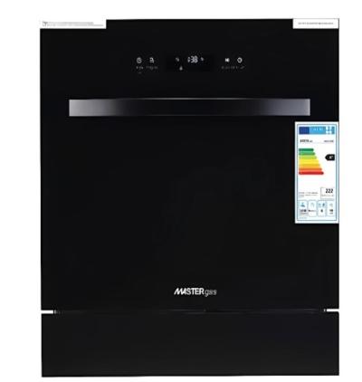 غسالة اطباق مستر جاز مدمجة 60سم زجاج اسودم/MGDWIB/G