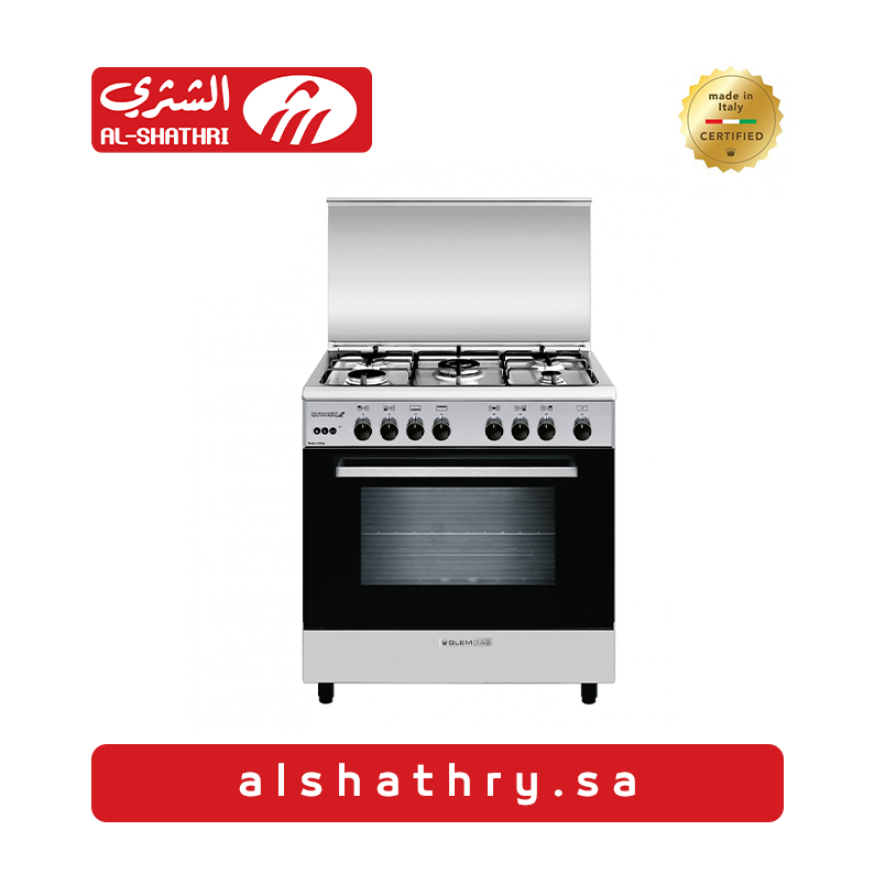 Glem Gas Kitchen 50*80, 5 Burners, Full Safety Steel, Model AL857GIFS