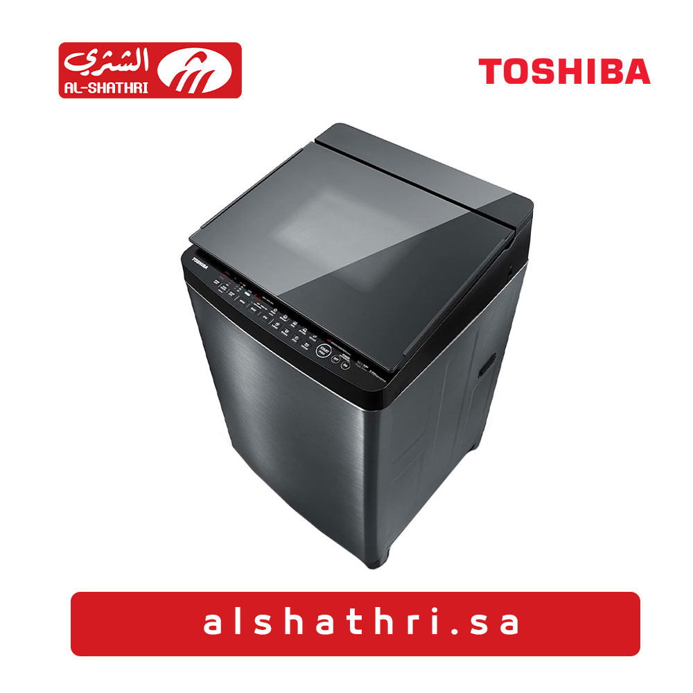 Toshiba Top Load Washing Machine, 13.5 KG, Inverter, Thai, Steel Black